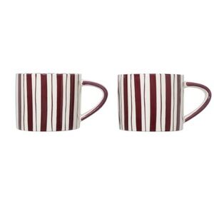 Noon & Moon Set of 2 Mugs- Cherry Lacquer